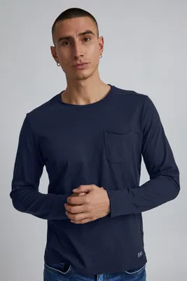 Produktbild von BLEND BHBHNICOLAI Herren Longsleeve Langarmshirt Shirt aus 100% Baumwolle