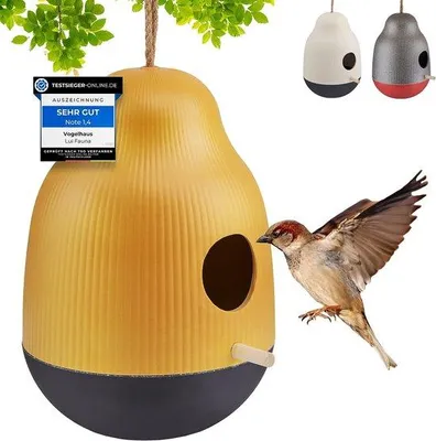 Immagine prodotto di Famanu Vogelhaus: Casetta per uccelli resistente alle intemperie, facile da pulire, design moderno