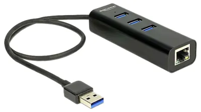 Immagine prodotto di DELOCK DeLOCK Hub USB 3.0 3 porte + 1 porta Gigabit LAN 10/100/1000 Mbps