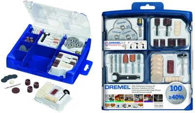 Zdjęcie produktu dla Zestaw precyzyjnej szlifierki Dremel z 100 uniwersalnymi akcesoriami 2615S723JA Dremel