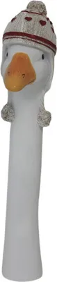Produktbild von Dekofigur Gänsekopf Bommelmütze 38 x 7 x 13 cm
