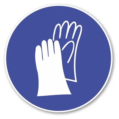 Productafbeelding van Sticker Verplicht Handschoenen Dragen 20 cm