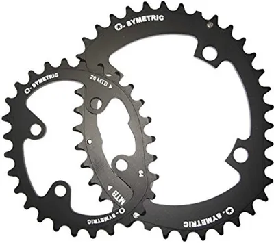 Produktbild von Stronglight Osymetric 4b 104/64 Bcd Kettenblatt Schwarz 38/28t Schwarz 38/28t