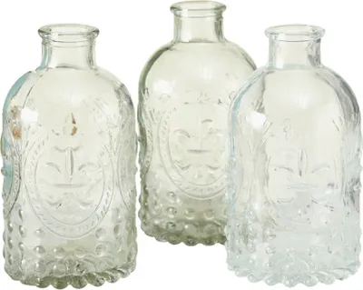 Produktbild von Boltze Vase Country 3-teilig Blumenvase für Tischdekoration Glas-Vase  ü 5,5 cm