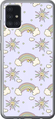 Produktbild von MuchoWow® Handyhülle Schutzhülle Hülle für Telefoonhoesje Samsung Galaxy A52 5G Mädchen - Regenbogen - Sonne - Muster - Mädchen - Kinder - Kinder - Kind Silikon Softcase Handy Hülle - Umschlag