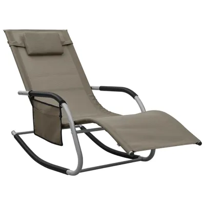 Image de Bain de soleil Textilène Taupe et Gris