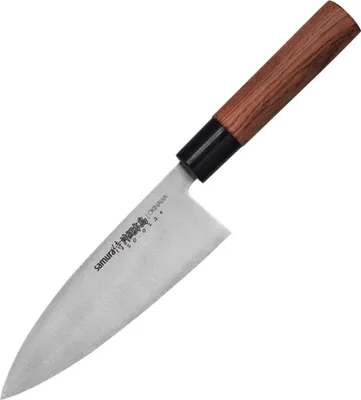 Zdjęcie produktu dla Samura OKINAWA 6.7" Deba Knife - najwyższej jakościNóż w stylu japońskim kuchenny z pojedynczym ostrzem z najwyższej jakości stalowym ostrzem do precyzyjnego cięcia i kulinarnej doskonałości