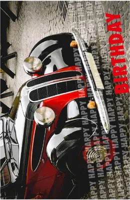 Produktbild von ARTEBENE Geburtstagskarte Oldtimer foliert Happy Birthday