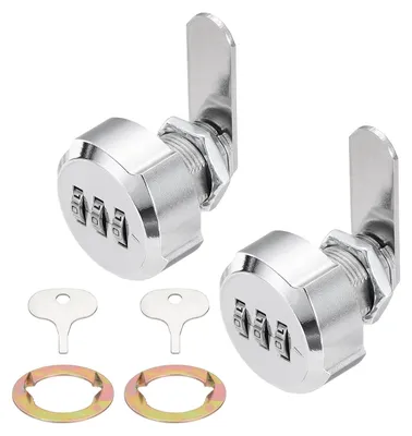 Image de 2 serrures de combinaison pour armoire, avec code à 3 chiffres