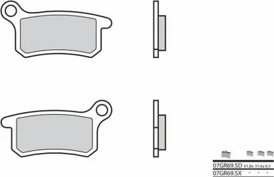 Zdjęcie produktu dla Spiekane metalowe klocki hamulcowe BREMBO Off-Road - 07GR69SD