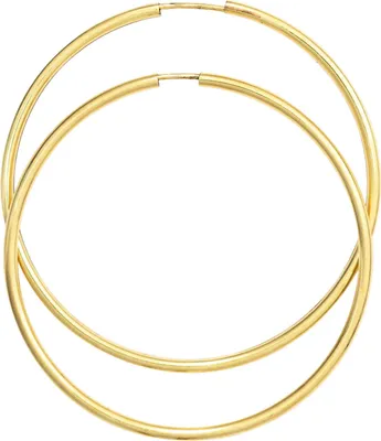 Produktbild von Ohrringe Creolen 46,7x1,7mm aus 585 Gold Gelbgold rund glänzend schlicht Damen