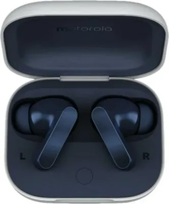 Immagine prodotto di Moto Buds: cuffie wireless di colore blu-nero per un audio ottimale e un design elegante