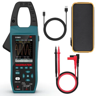 2-in-1 Oszilloskop & Multimeter mit Stromzange, 5 MSa/s, 2,8" TFT