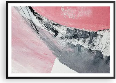 Produktbild von Gerahmtes Poster - Schwarzer Rahmen - Rosa Grau Farbe - 100x70 cm - Wand Bild - Wanddeko - Wandbilder - Kunstposter - Wandposter - Bilderrahmen - Bilder - Kunstdruck - P2BAA100x70-4982