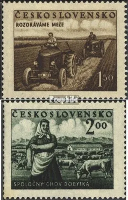 Produktbild von Briefmarken Tschechoslowakei 1951 Mi 655-656 (kompl.Ausg.) postfrisch Landwirtschaft