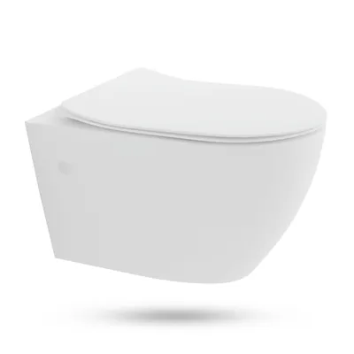 Produktbild von Alpenberger Wand-WC | Keramik Toilette mit Insara WC-Sitz | europa
