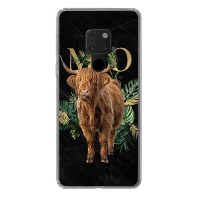 Produktbild von MuchoWow® Handyhülle Schutzhülle Hülle für Huawei P40 Lite Zauberspruch - Schottischer Hochländer - Pflanzen Silikon Softcase Handy Hülle - Handy