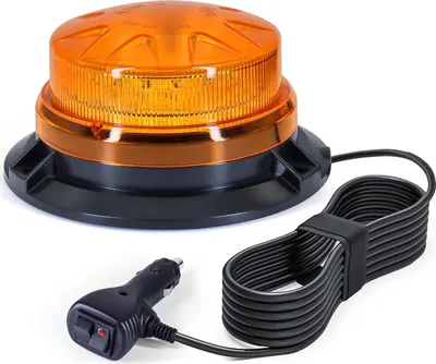 Produktbild von Rundumleuchte,12V-24V Gelb Rundumleuchte LED mit magnetischem und 3 Meters-Kabel für Gabelstapler-Traktor Golfwagen UTV Anhänger SUV-Neues Upgrade