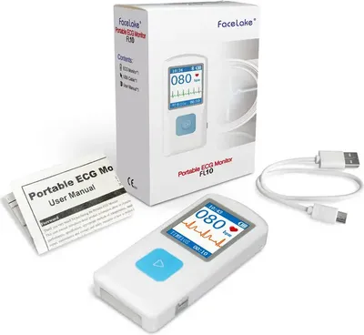 Obrázek produktu pro PM10 přenosný EKG monitor Barevný LCD monitor srdečního tepu, USB Vestavěná elektroda