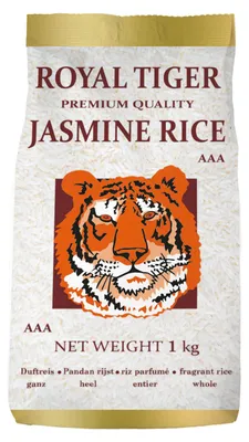 Zdjęcie produktu dla Royal Tiger Jasmine Flavoured Rice Aromatic Premium Quality AAA 1000g