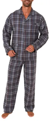 Produktbild von Herren Flanell Pyjama Schlafanzug langarm zum durchknöpfen - 291 101 15 535 ; ,