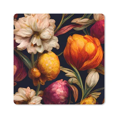 Produktbild von MuchoWow® Mauspad Mousepad Blumen - Pflanzen - Weiß 30x30 cm - Mousepads - Maus Mat - Pad - Mausunterlage - Gaming