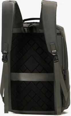 Image de Wittchen Sac à dos pour ordinateur portable pour homme (15,6 pouces), coupe droite, pour les voyages en avion, gris, polyester