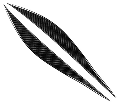 Image de Faisceaux de phares en fibre de carbone, type "sourcils" ou "paupières", pour décoration et habillage, autocollants, vendus par paire, compatibles avec les modèles BMW F30 F34 320i 325i 316i