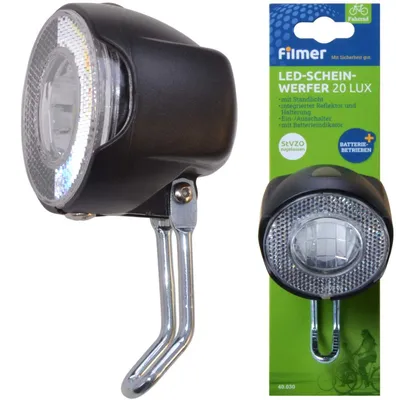 Produktbild von LED Frontlicht Batterie Fahrradlicht Scheinwerfer Standlicht Reflektor StVZO