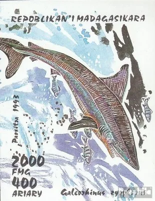 Produktbild von Briefmarken Madagaskar 1993 Mi Block210 (kompl.Ausg.) postfrisch Haie
