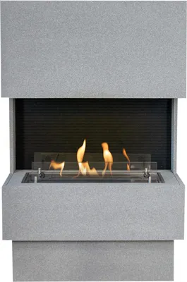 Produktbild von Xaralyn Ethanol-Kamin - Nuoro B - Betonoptik - 3 KW Heizung - Kaminsims inklusive Einbaukamin - echte Flammen - Dekokamin