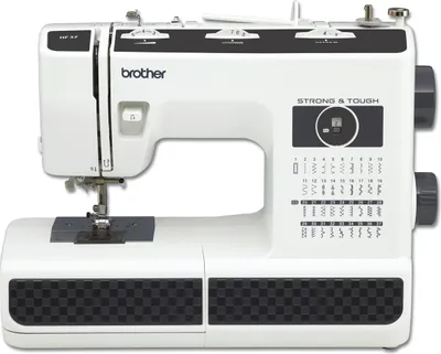 A white Brother sewing machine is shown against a white background.