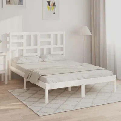 Produktbild von Design Möbel Massivholzbett Weiß 150x200 cm - 2024 Neu