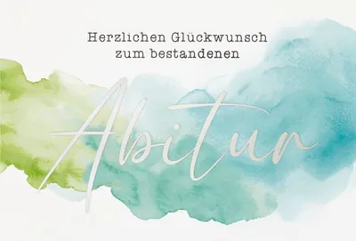 Produktbild von Abitur unverpackte Glückwunschkarte mit Umschlag Herzlichen Glückwunsch zum bestandenen Abitur