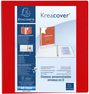 Produktbild von EXACOMPTA Präsentations Ringbuch A4 Maxi rot 4D Ring Mechanik