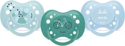 Immagine prodotto di Ciuccio anatomico, DODIE Bébé Ours, confezione da 3, +18 mesi, anti-irritazioni, silicone