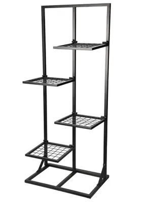 Produktbild von ProGarden Blumenregal mit 4 Böden 40x27x102 cm Schwarz