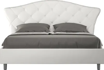 Immagine prodotto di ITYHOME - Letto senza rete imbottito 160x190 Pelle finta bianco Langre