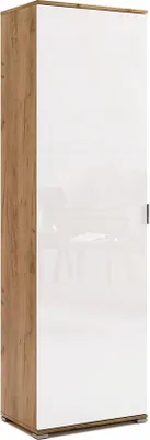 Produktbild von 1‑türiger Kleiderschrank Weiß Hochglanz – 600 × 1990 × 400 mm