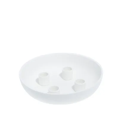 Produktbild von Storefactory Kerzenständer GRANHOLMEN 4er weiß | Ø 21x5 cm