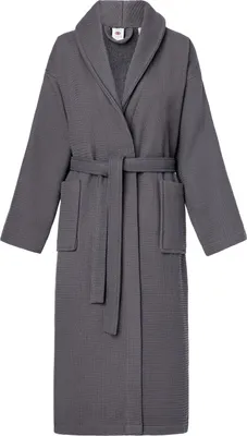 Produktbild von Ladeheid Damen Frottee Bademantel aus 100% Baumwolle Waffelpiqué LA40-227 (Graphite (D07), S)