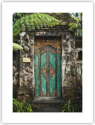Produktbild von Poster - Poster ohne Rahmen - Tor Tür Grün - 30x40 cm - Wand Bild - Wanddeko - Wandbilder - Kunstposter - Wandposter - Bilder - Kunstdruck - Wanddekoration - Wandbild - P2XPA30x40-5078