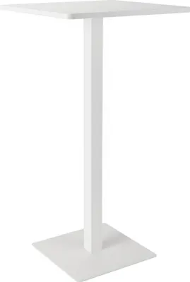 Produktbild von CLP Stehtisch Sharon 60 x 60 cm mit Metallgestell aus Stahl pulverbeschichtet | Farbe weiß/weiß