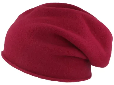 Kopka NeRo Beanie Rollrandmütze aus Walkstrick in rosa