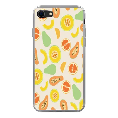 Produktbild von MuchoWow® Handyhülle Schutzhülle Hülle für iPhone 7 Obst - Muster - Melone Silikon Softcase Handy Hülle - Kartenhalter