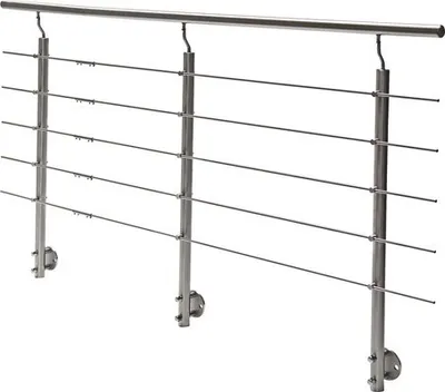 Produktbild von Pertura Geländer-Komplettset Hestia Edelstahl mit Rundstäben für Seitenmontage B: 14 m