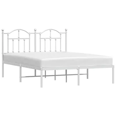 Immagine prodotto di vidaXL Struttura letto con testiera in metallo bianco 140x190 cm