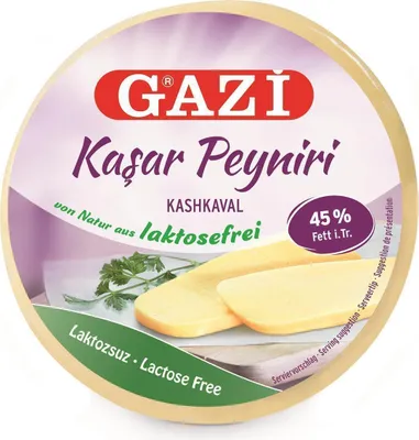Obrázek produktu pro Gazi Kashkaval bez laktózy 5x 400g 45% tuku i.tr. Těstoviny Filata Kasar Peyniri