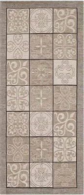 Zdjęcie produktu dla Dywan welurowy antypoślizgowy MAIOLICA 55X190 cm TURTLEDOVE | GalleriaFarah1970