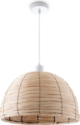 Produktbild von Pendelleuchte Esstischlampe Esszimmer Korb Optik 1,5m Textilkabel Rustikal Boho